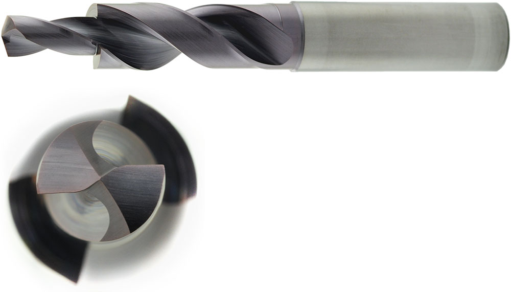 VHM Stufenbohrer 180° für Gewinde M6 ohne IK Ø 6,6 mm, h8, TiAlN besch.