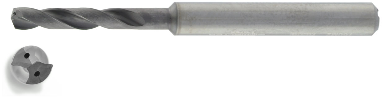 VHM HPC Bohrer 3xD mit IK Ø 4,6 mm, TiAlN besch.