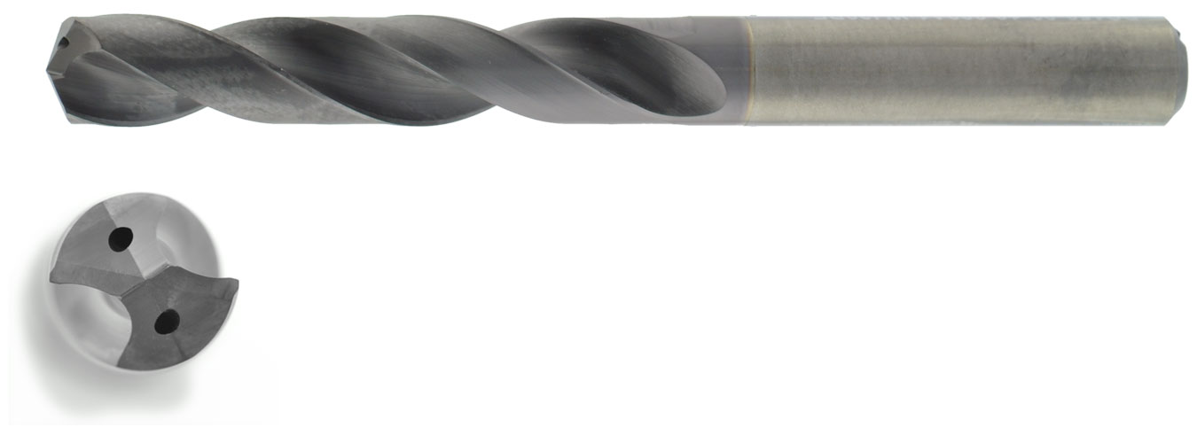 VHM HPC Bohrer 5xD mit IK Ø 10,8 mm, TiAlN besch.