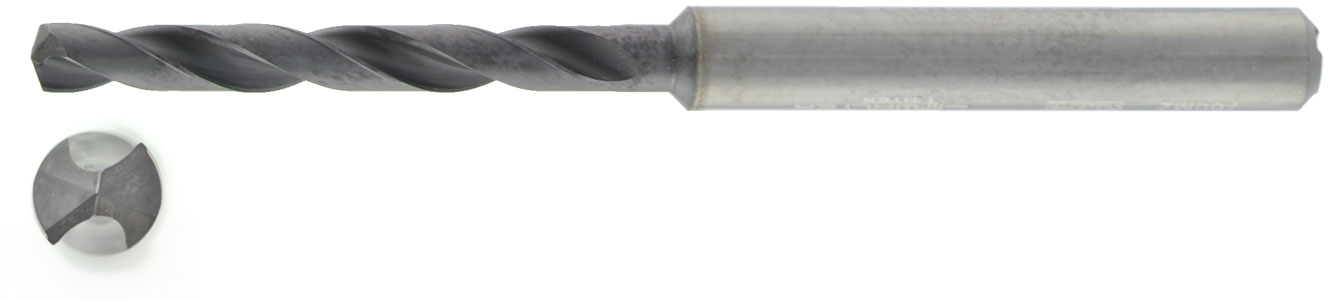 VHM HPC Bohrer 5xD ohne IK Ø 3,2 mm, TiAlN besch.
