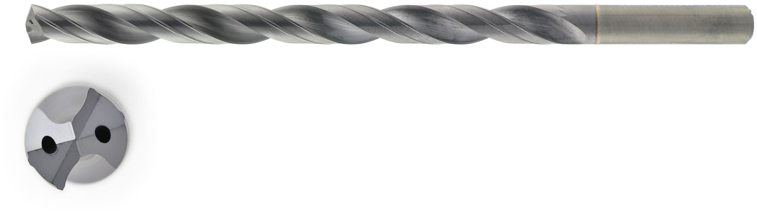VHM HPC Bohrer 12xD mit IK Ø 10,3 mm, TiAlN besch.