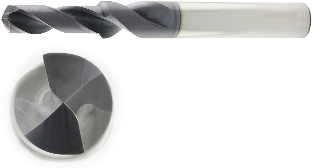 VHM Stufenbohrer 90° für Gewinde M4 ohne IK Ø 3,3 mm, h7, TiAlN besch.